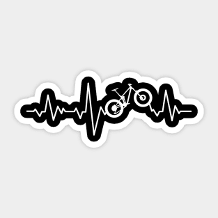 Mountain Bike Heartbeat Biking for MTB Lovers Sticker